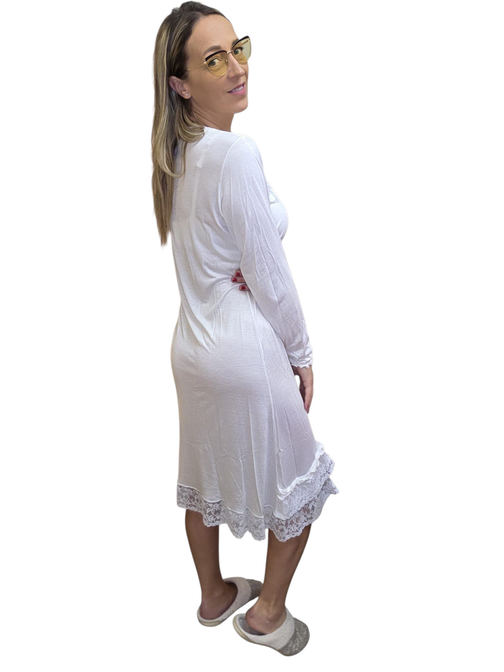 CAMICIA NOTTE CON BOTONI