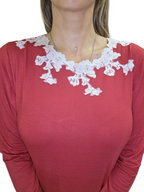 CAMICIA NOTTE CON PIZZO