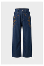JEANS A PALAZZO CON DECORO - AMOSA
