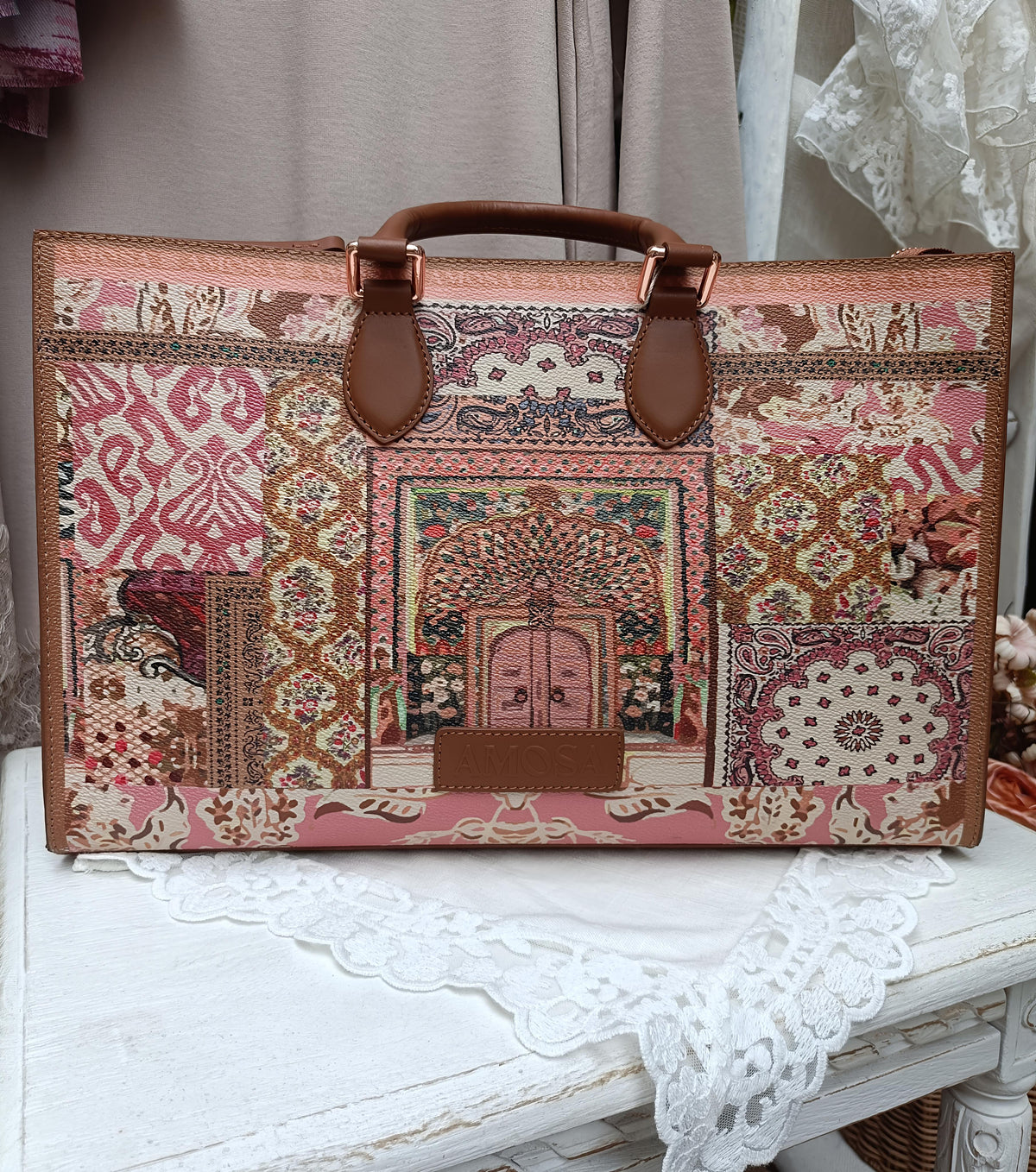 BORSA IN PELLE CON TRACOLLA - AMOSA